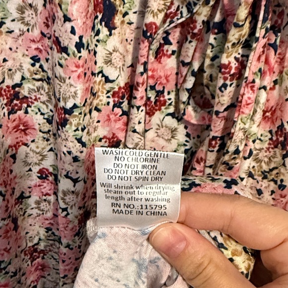 Mikarose Floral Dress - Pink, Red, Green, Yellow - Picture 6 of 8